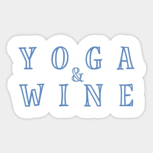 Yoga and Wine Sticker